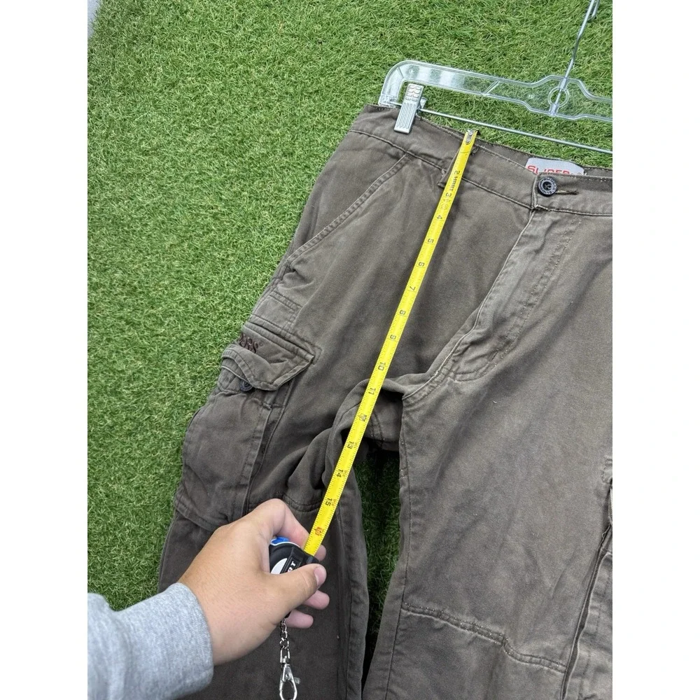 Sliders Cargo Pants Mens 30x34 Jeans Brown Kevlar Lined Motorcycle Double Knee
